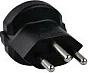 Adapter rryme Kabelmeister, Zvicër (CH) në Schuko, 250 V, i zi