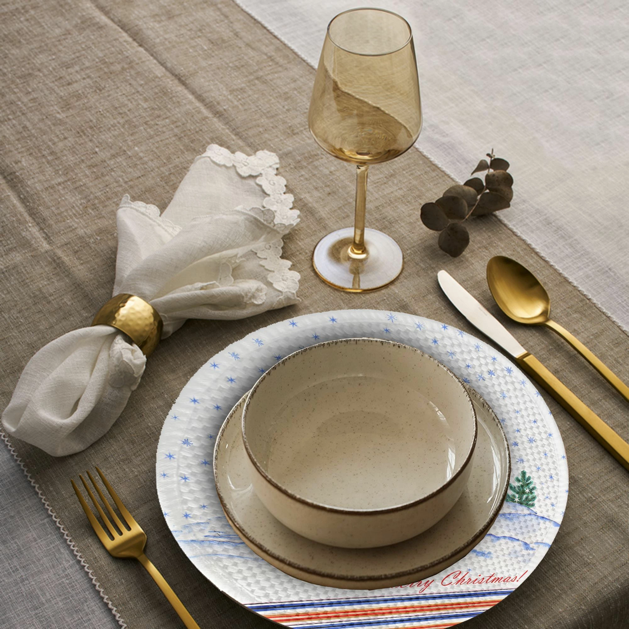 Set nënshtrues tavoline Hermia Concept, shumëngjyrësh, 4 copë, 37cm
