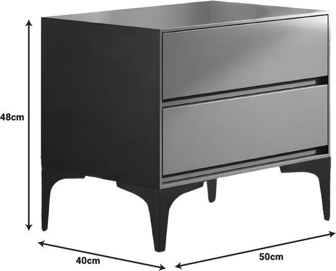 Komodinë mdf ngjyrë antracit 50x40x48cm
