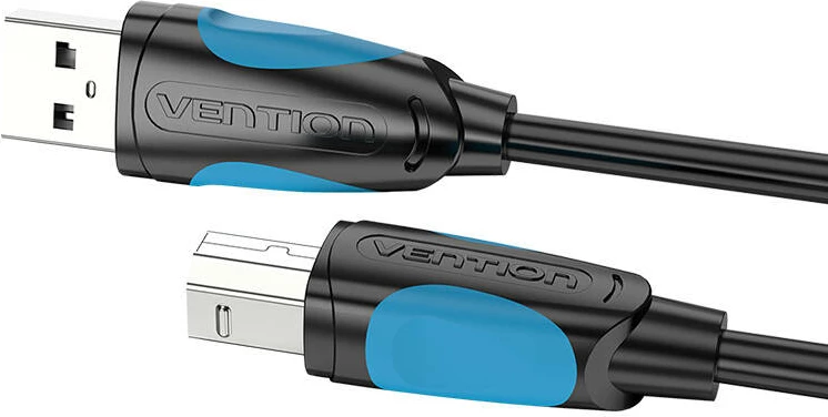Kabllo USB 2.0 Vention VAS-A16-B100, USB-A në USB-B, 1m, e zezë