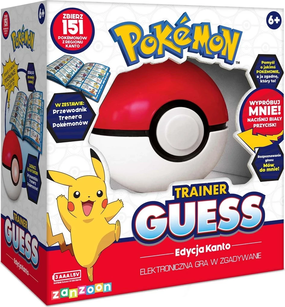 Lojë interaktive Pokemon Trainer Guess ZANZOON Kanto edition, multicolour