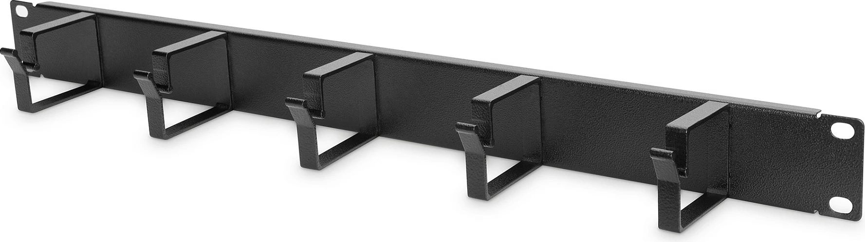 Panel për menaxhim kabllosh Digitus, 1U, 19 inch, 5 unaza, zi