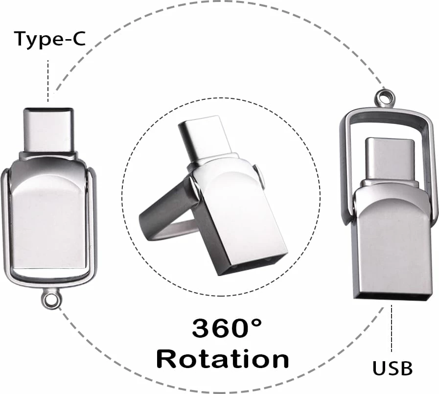 USB Flash Drive 32GB 2-në-1 Type-C & USB-A për Transfer të Shpejtë