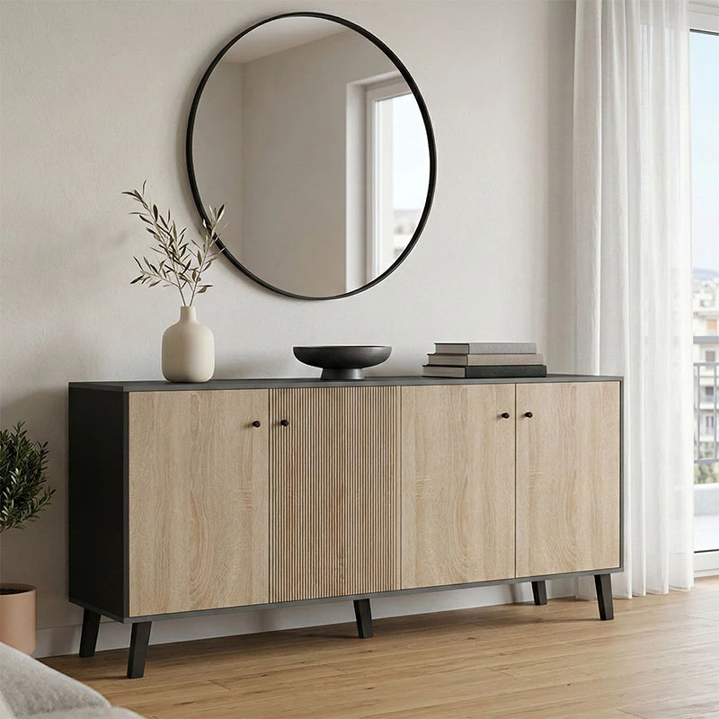 Bufe Tuscany, sonoma-antracit, 180x40x78.6cm