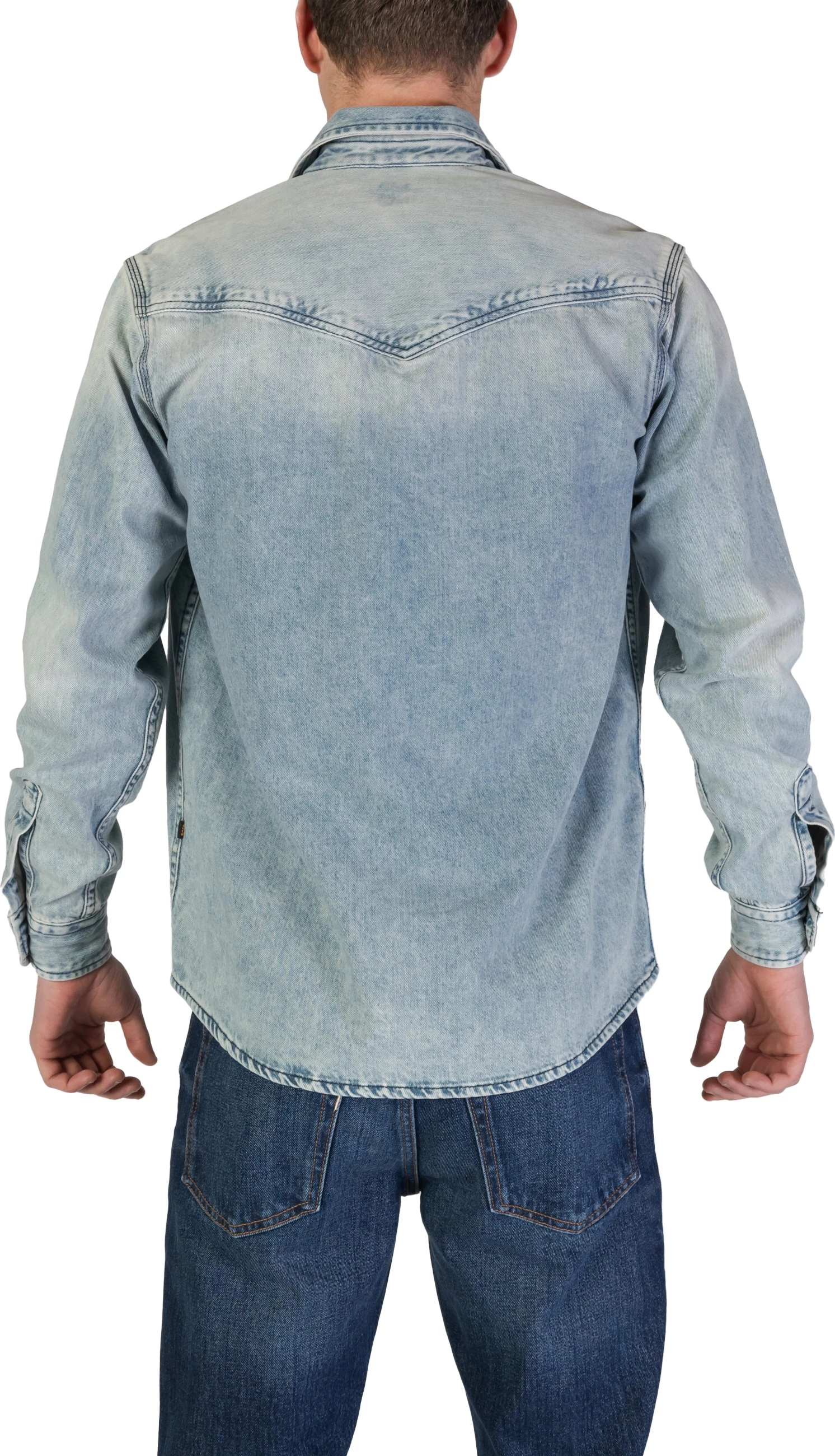 Këmishë me mëngë të gjata për meshkuj Boss 10247373 50513227, denim e çelët [Madhësia: XS]