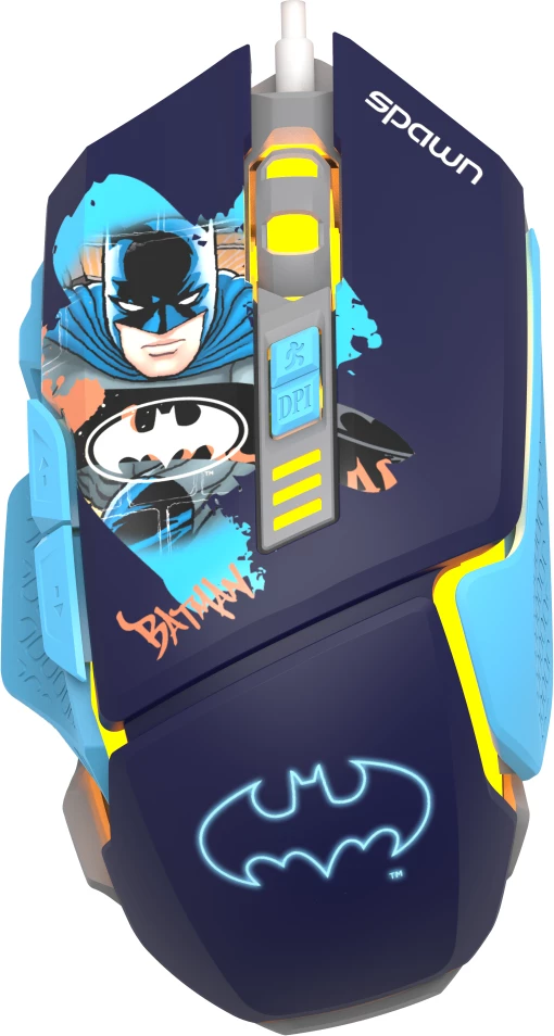 Maus gaming Spawn Batman RGB 12800 DPI, 7 butona, USB me kabllo