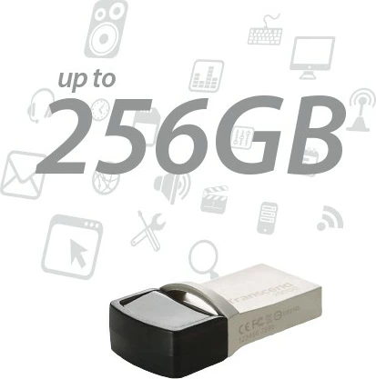 USB stick Transcend JetFlash 256GB, USB 3.1, OTG Type-A & Type-C, argjend