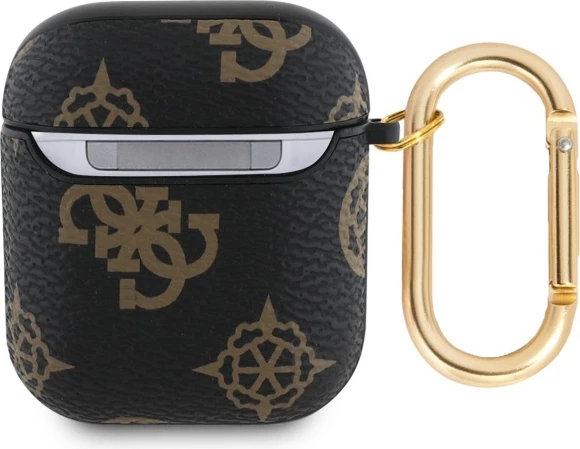 Mbështjellës Guess GUA2PG4GPK për AirPods 1/2, me karabinë, zi