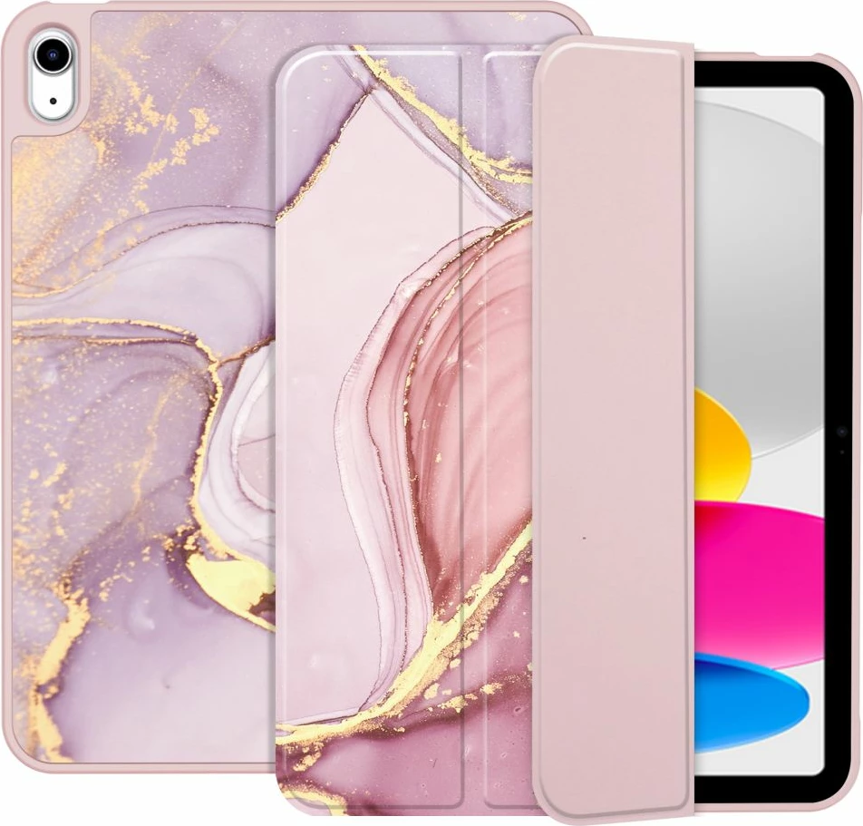 Mbështjellës Tech-Protect SC Pen për iPad 10.9" (2022), silikon, rozë mermer