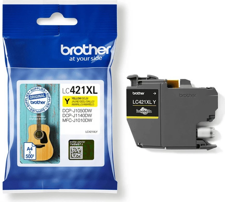 Kartush boje, Brother, LC421XLY, XL 500 faqe, e verdhë