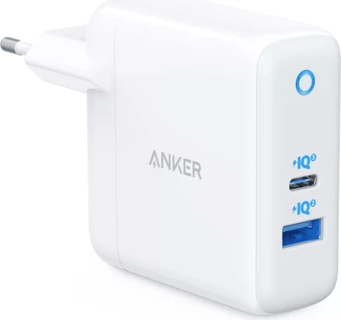 Karikues Anker PowerPort PD+ A2636G21 35W 2-port USB-C PD + USB-A, i bardhë