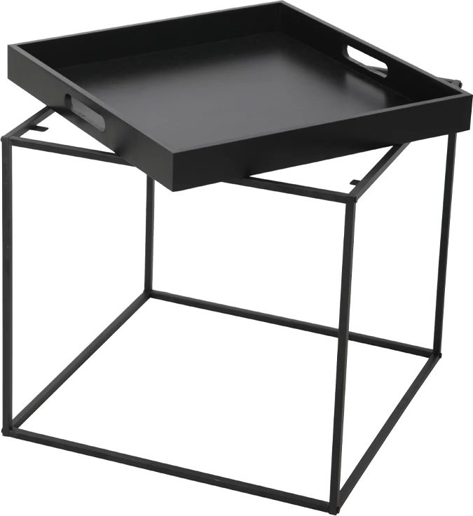 Tavolinë anësore Butler, e zezë, 45x45x45cm