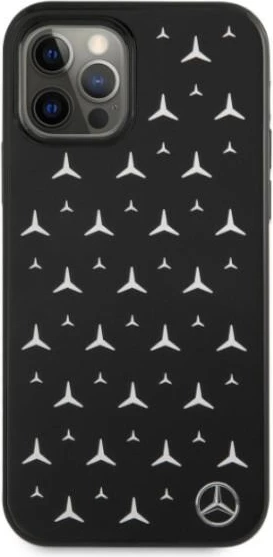 Mbështjellës Mercedes MEHCP12MESPBK për iPhone 12/12 Pro 6.1", Stars Pattern, i zi
