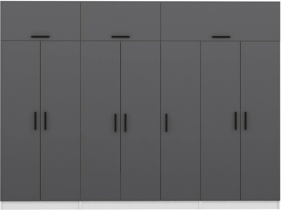 Dollap i madh për rroba, anthracite dhe i bardhë, Skye Decor, 5150
