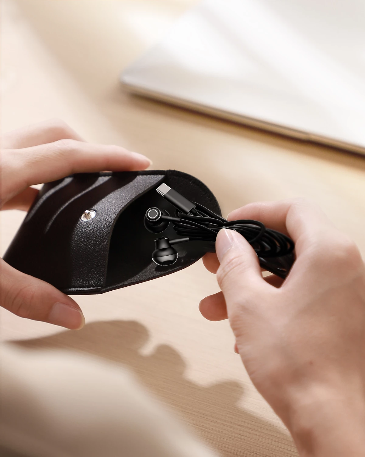 Kufje in-ear Joyroom TYPE-C JR-EC07 me mikrofon, USB-C, të zeza