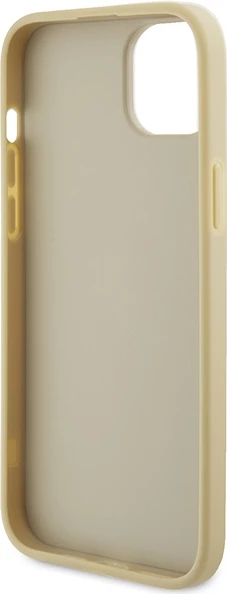 Mbështjellës Guess 4G Strass Metal Logo për iPhone 15, Gold