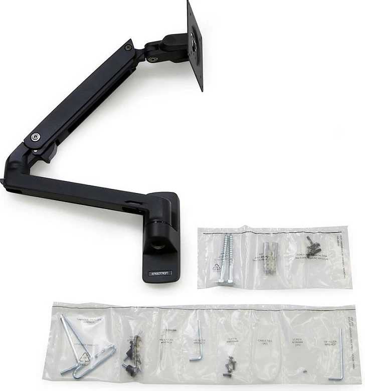 Krah monitori për mur Ergotron MXV 45-505-224, VESA 75x75/100x100, 20–34", 9.1 kg, i zi