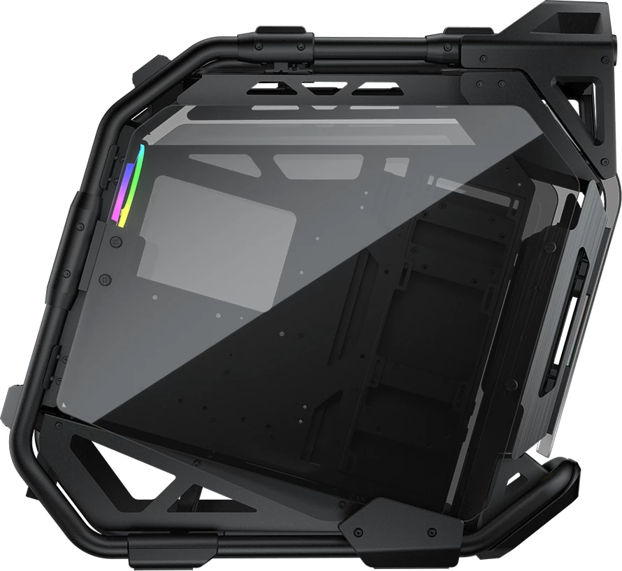 Kasë COUGAR CRATUS Mid Tower, tempered glass, RGB, Black