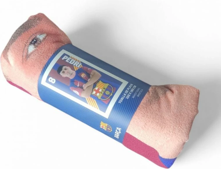 Peshqir plazhi FC Barcelona Pedri microfiber 70x140, shumëngjyrësh [Ngjyra: Shumëngjyrësh]