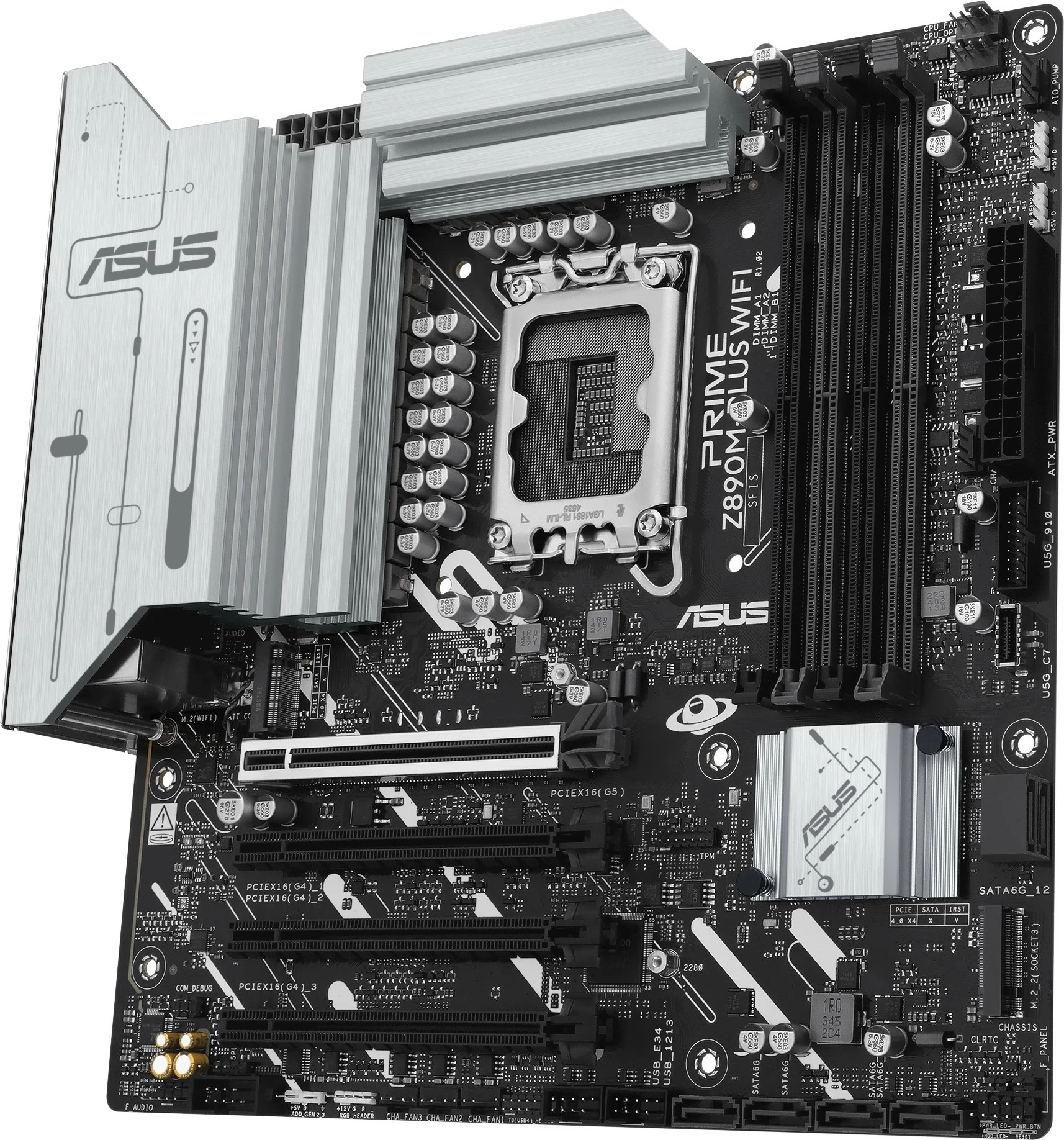 Pllakë amë ASUS PRIME Z890M-PLUS WIFI, Intel, LGA 1851, DDR5, 192 GB