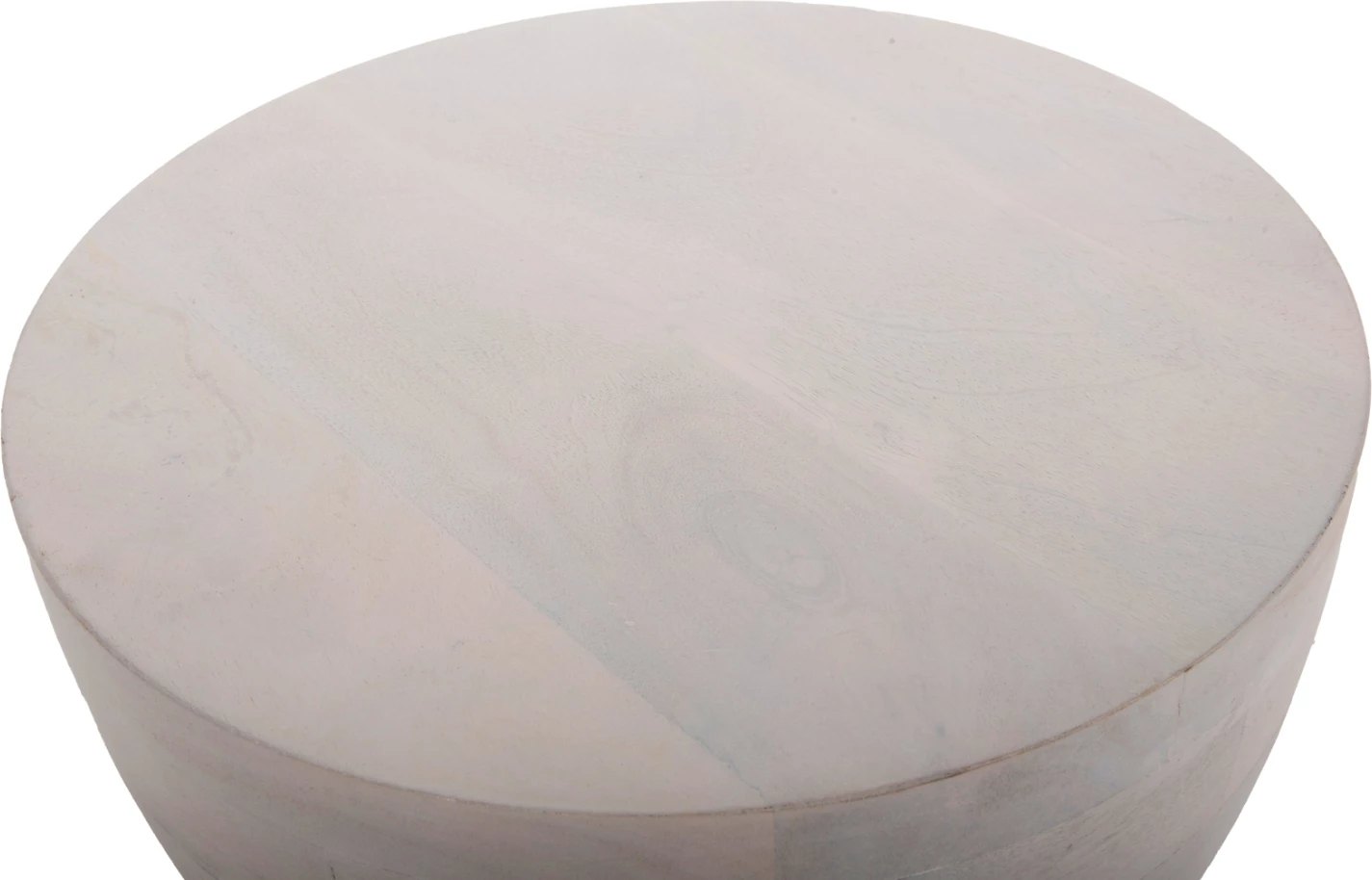 Karrige e rrumbullakët, dru mango, ngjyrë e bardhë, Φ35x51H cm