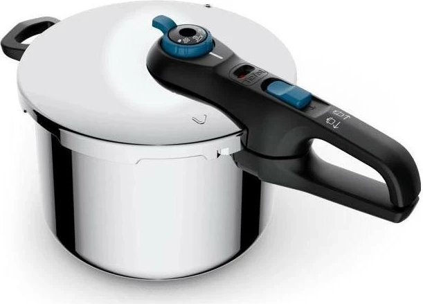 Tenxhere presioni Tefal P2580701, 6 litra, çelik inox, argjendtë