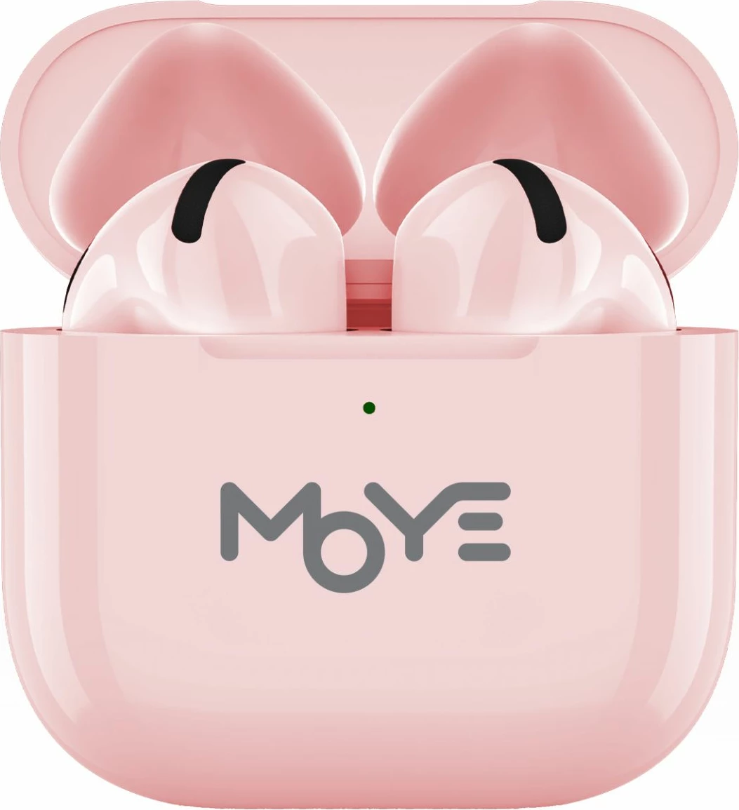 Kufje MOYE Aurras 3 Lite, Bluetooth 5.4, deri 5 orë punë, USB-C, me kuti karikimi, rozë