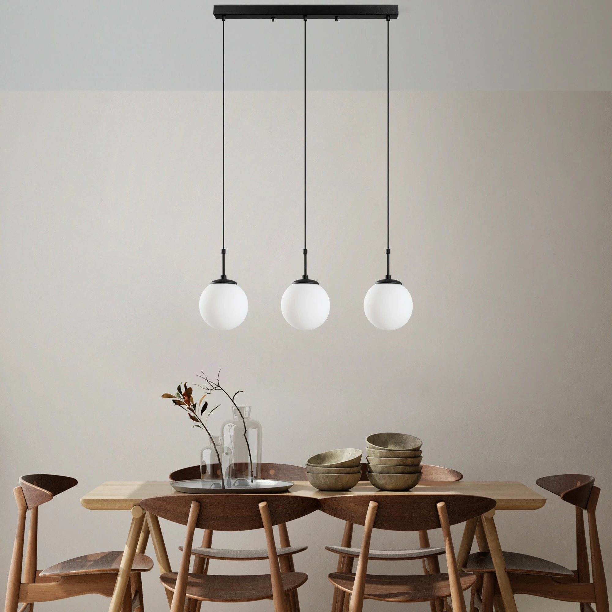 Llambë tavani Opviq Orbital, ngjyrë e zezë, 87x20x120cm