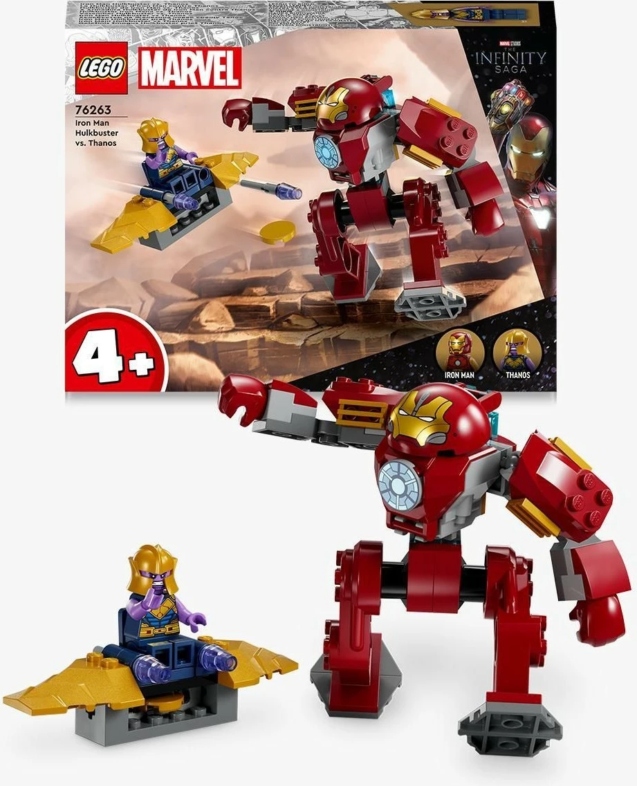 Set ndërtimi LEGO Iron Man Hulkbuster vs. Thanos, 66 pjesë, plastikë, shumëngjyrësh
