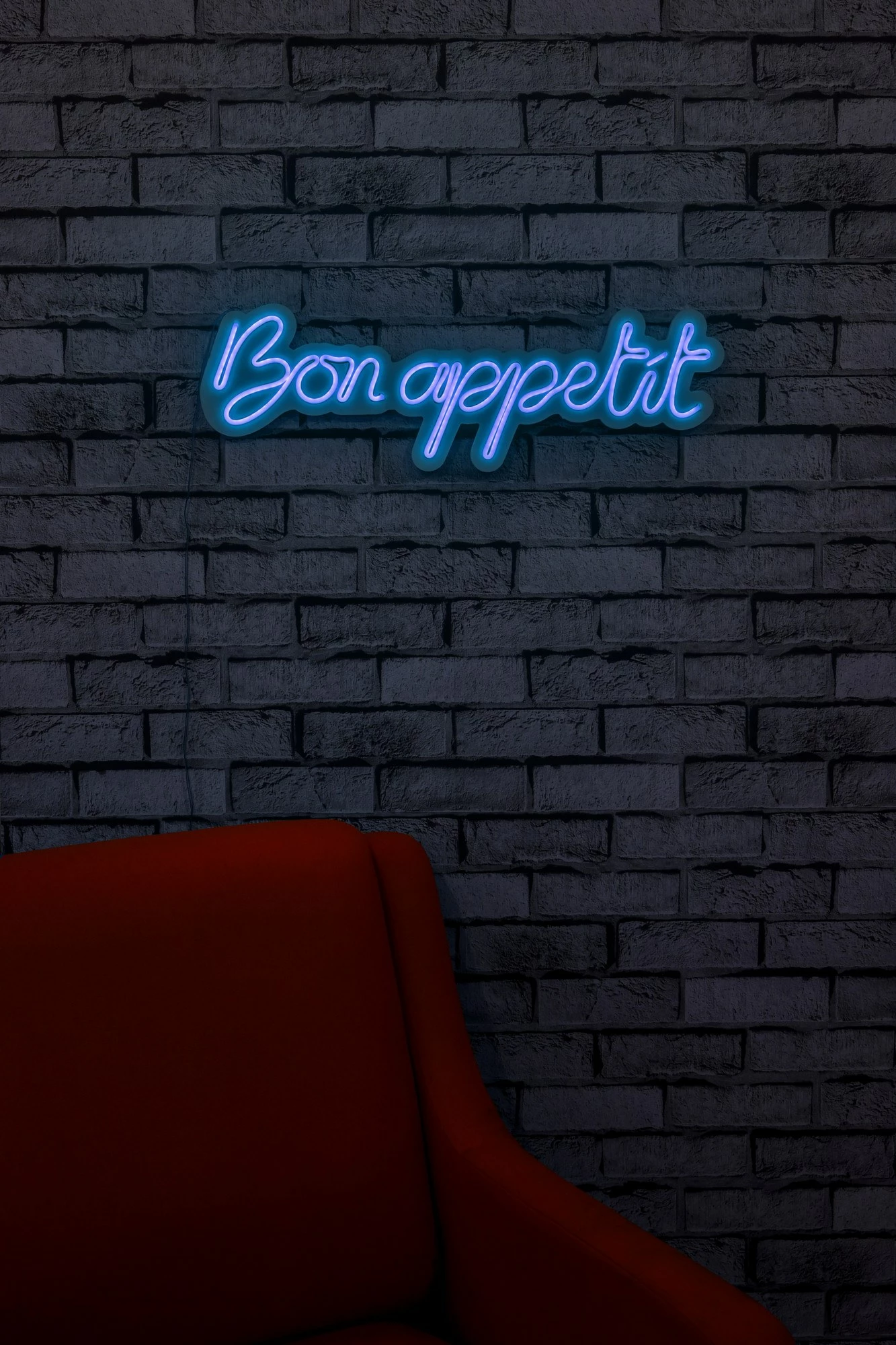 Dritë dekorative LED plastike, Bon Appetit, ngjyrë blu