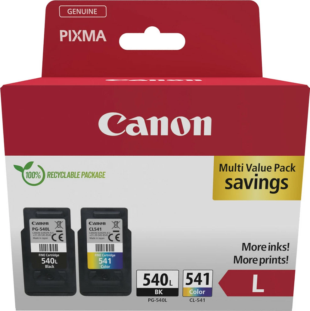 Kartrixha boje Canon 5224B013 PG-540L + CL-541, multipack, e zezë + ngjyra (C/M/Y)