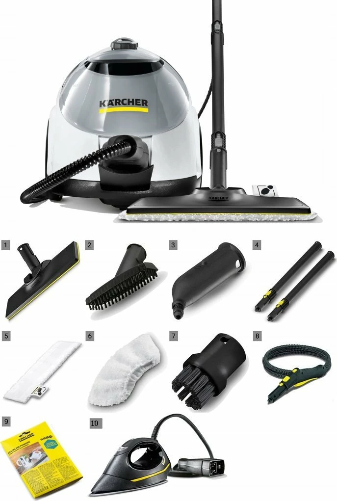 Pastrues me avull Karcher SC 5 EasyFix Iron 1.512-661.0, 2250 W, 4.2 bar, rezervuar 1.5 l, set me Hekur, i bardhë
