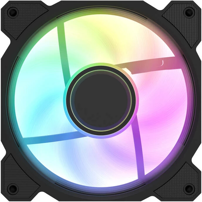 Ventilator ftohës PWM A-RGB, Darkflash DR08, 120 mm, 800–1600 RPM, 59.1 CFM, 30 dBA, i zi, set 3x
