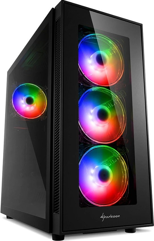 Kasë Sharkoon TG5 Pro RGB, Midi Tower, ATX, micro ATX, Mini-ITX, E zezë