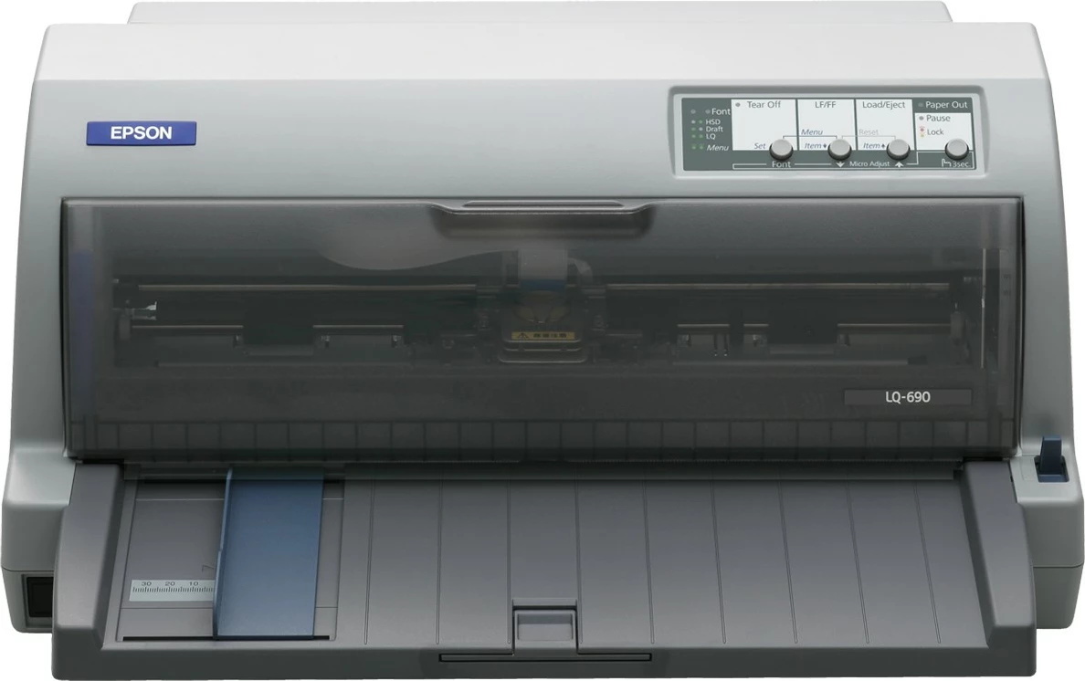 Printer dot matrix Epson LQ-690, 24 gjilpëra, USB 2.0, paralel, gri