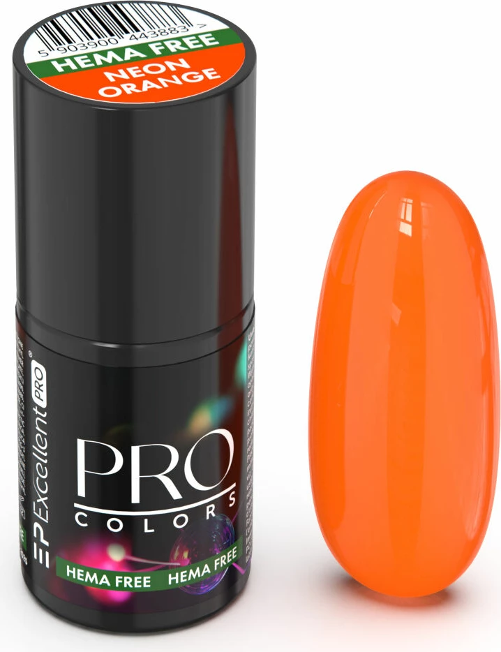 Llak për thonj për femra Excellent PRO Pro Colors Hema Free Hybrid 25 Neon Orange, 7g
