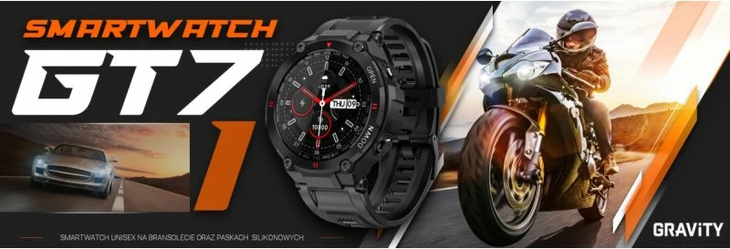 Smartwatch Gravity për të gjithë, e zezë