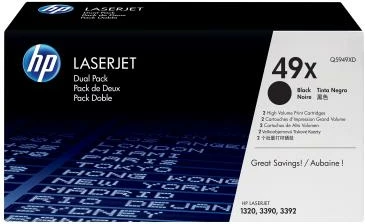 Toner, HP, 49X (Q5949XD), rendiment i lartë, paketë dyshe, e zezë