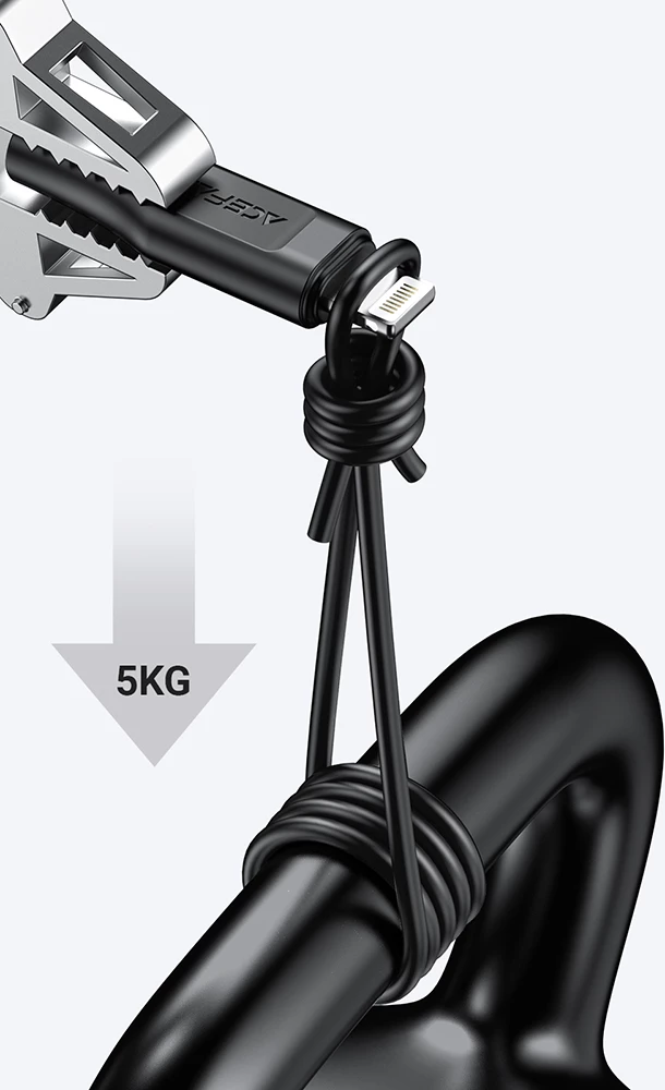 Kabllo Acefast C3-01 USB-C në Lightning, 1.2m, 30W, e bardhë