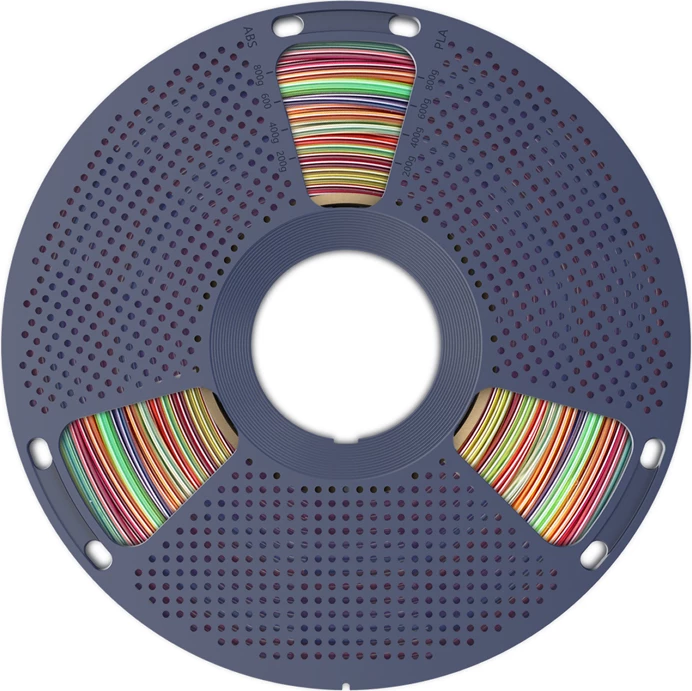 Filament PLA Sunlu PLA T R 01, efekt rainbow transparent