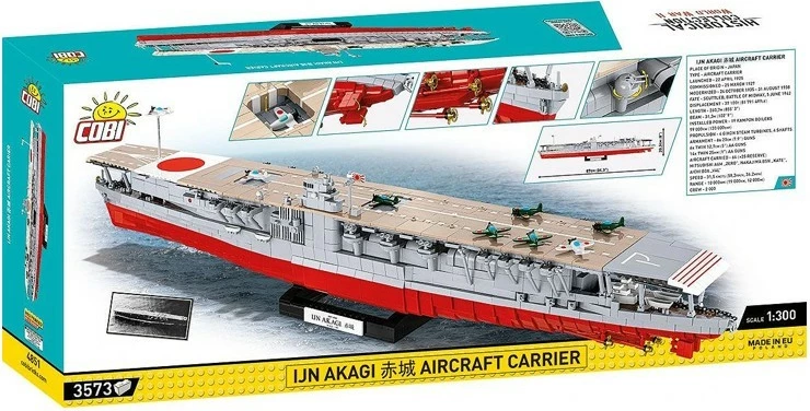 Set blloqesh Cobi Klocki IJN Akagi Aircraft Carrier, 3573 pjesë, Historical Collection