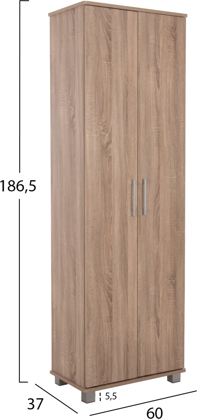 Dollap këpucësh CLUSE FH2403.20 melaminë ngjyrë lisi Sonama 60Χ37Χ186,5 cm