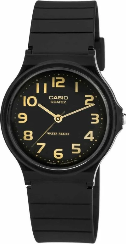 Orë dore Casio MQ-24-1B2LDF, e zezë, me kuti