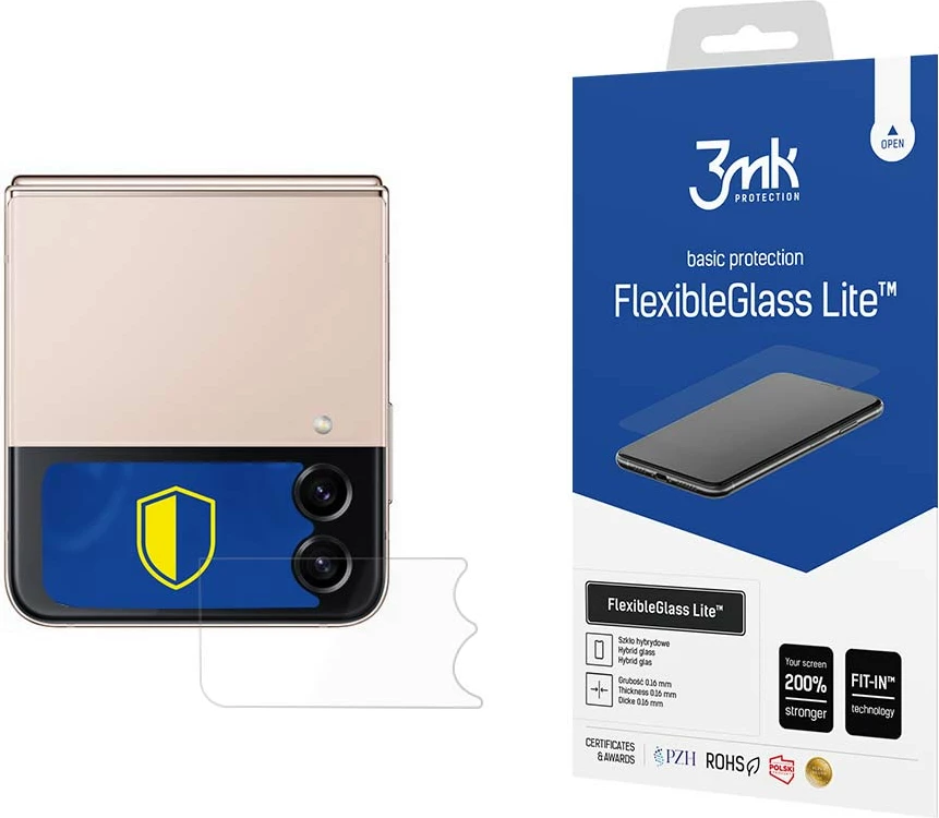 Xham hibrid mbrojtës për ekran, 3mk FlexibleGlass Lite për Samsung Galaxy Z Flip 4, Transparent