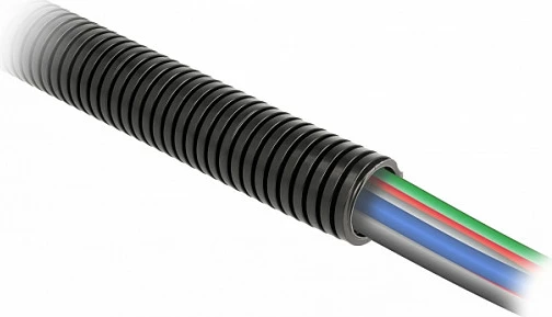 Mbrojtëse kabllosh DeLOCK, tub plastik korrugim, 1 m, Ø 28.5 mm, e zezë