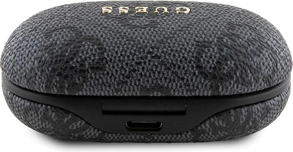 Kufje Guess 4G Metal TWS me ENC, stacion karikimi, të zeza