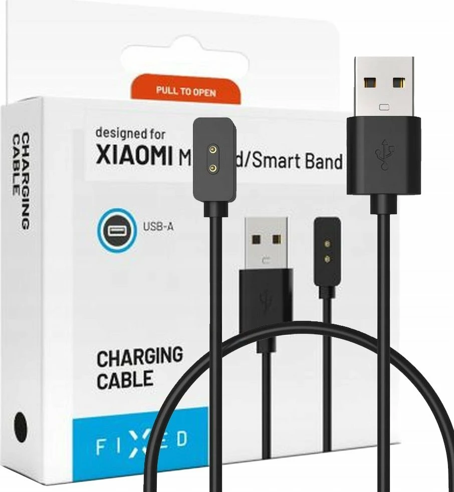Kabllo karikimi USB-A Fixed FIXDW-1176 1 m 2.5 W për Xiaomi Mi Band/Smart Band 8/9/Pro/Active & Redmi Smart Band 2, e zezë