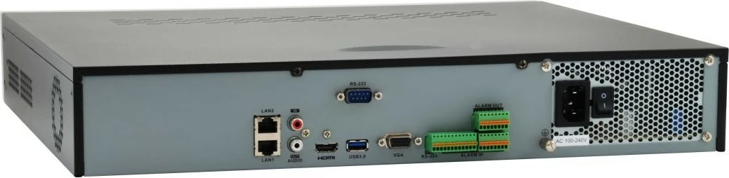 NVR LevelOne NVR-1332, 4-Bay, 32 kanale, H265, 3840 x 2160, e zezë, argjendtë