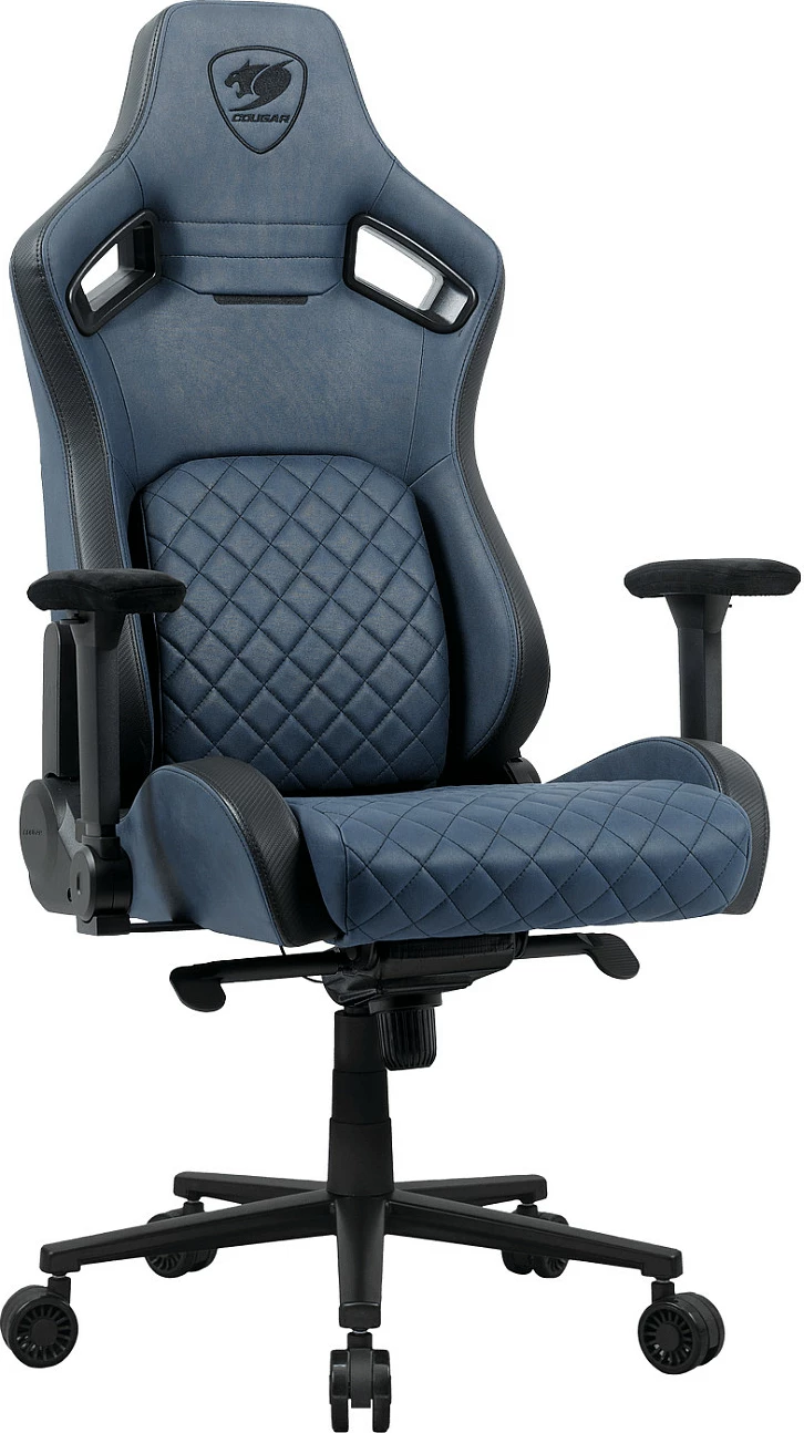 Karrige gaming Cougar Defensor S, 150 kg, 4D mbështetëse krahu, pëlhurë, Navy Blue/Black