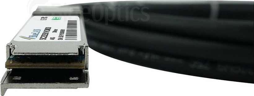 Kabllo DAC BlueOptics QSFP+ QSFP-40G-C1M, 40GbE 40GBASE-CR4, 1m, e zezë